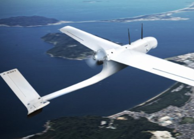 AU-100 Spy Owl portable Unmanned Aircraft System (UAS) in flight